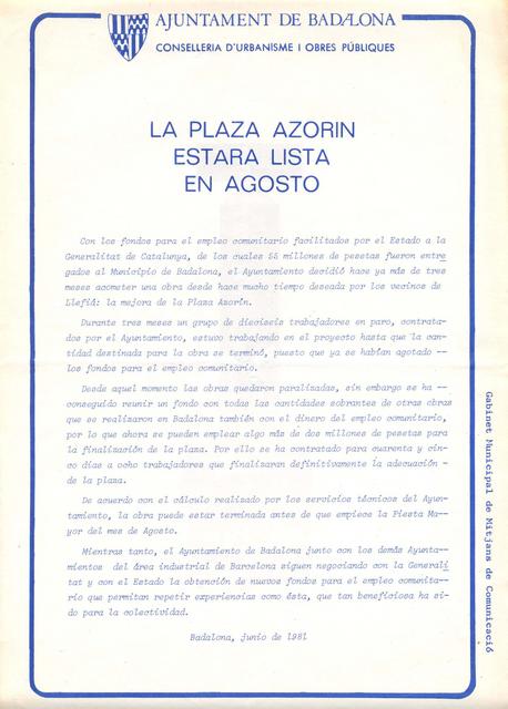 1981 Pl. Azorín