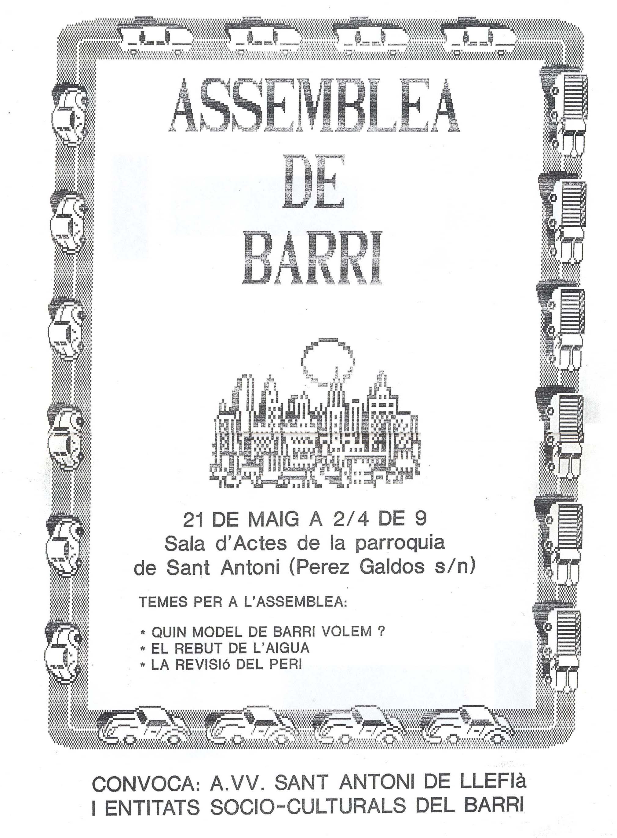 1992 Cartel Asamblea de Barrio