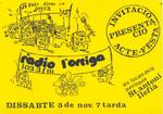 Targeta invitació festa ràdio L'Ortiga