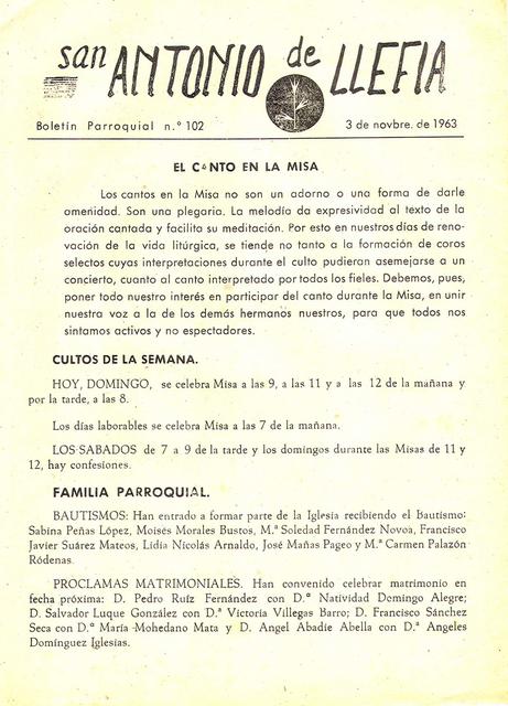1963 Boletin parroquial nÃºm 102
