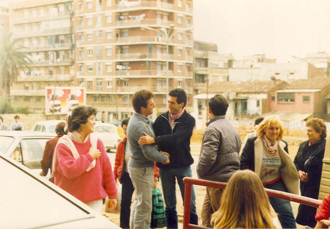 1986. Plaça Trafalgar. Fons: Rosalia