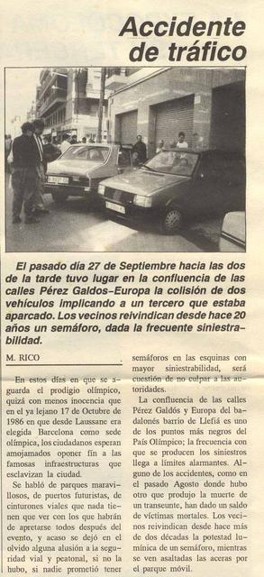 1991 Accident Europa-Pérez Galdós
