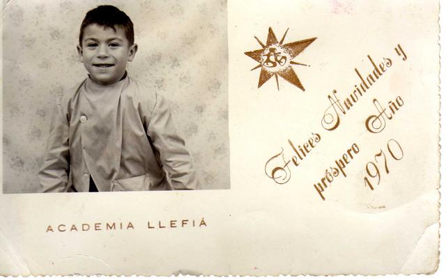 1969. Felicitació de l'Academia Llefià. Fons: Roberto Piquer Sanchez.