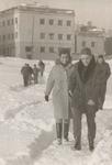 1962. Plaça Trafalgar nevada. Fons: Genís Rosa Martinez