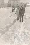 1962.  Plaça Trafalgar nevada. Fons: Genís Rosa Martinez